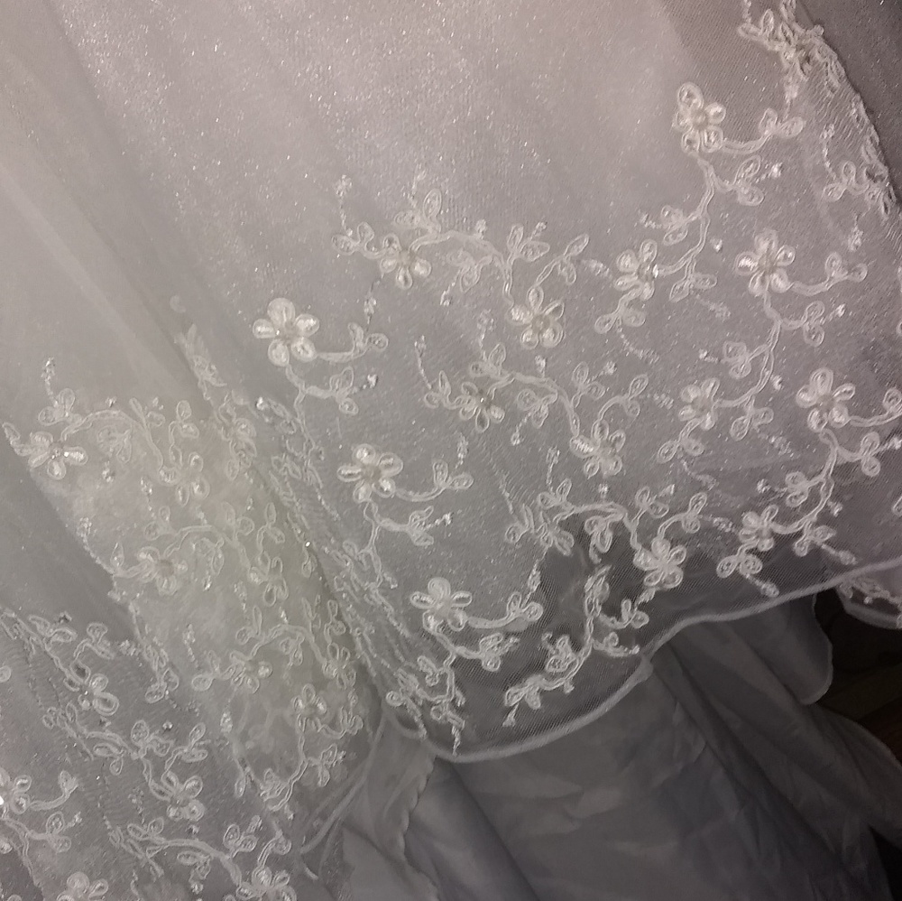 Casablanca ivory strapless wedding dress